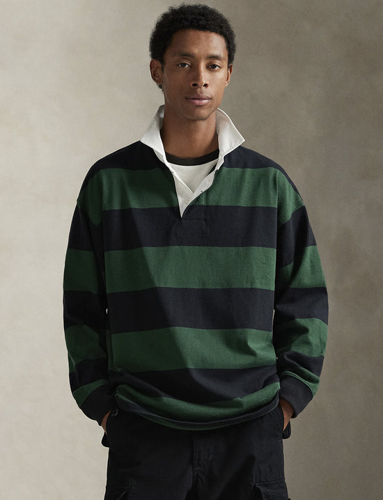 POLO RALPH LAUREN LONG SLEEVE-RUGBY NORTHWEST PINE/POLO BLACK