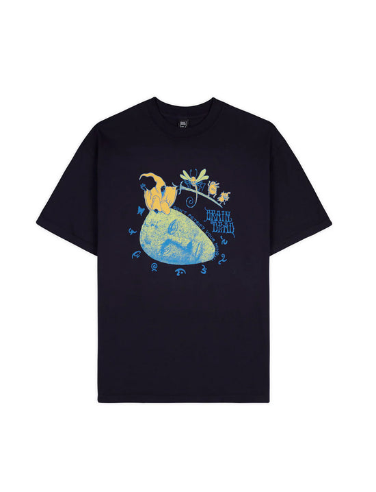 BRAIN DEAD PETRIFIED MIND T-SHIRT - NAVY