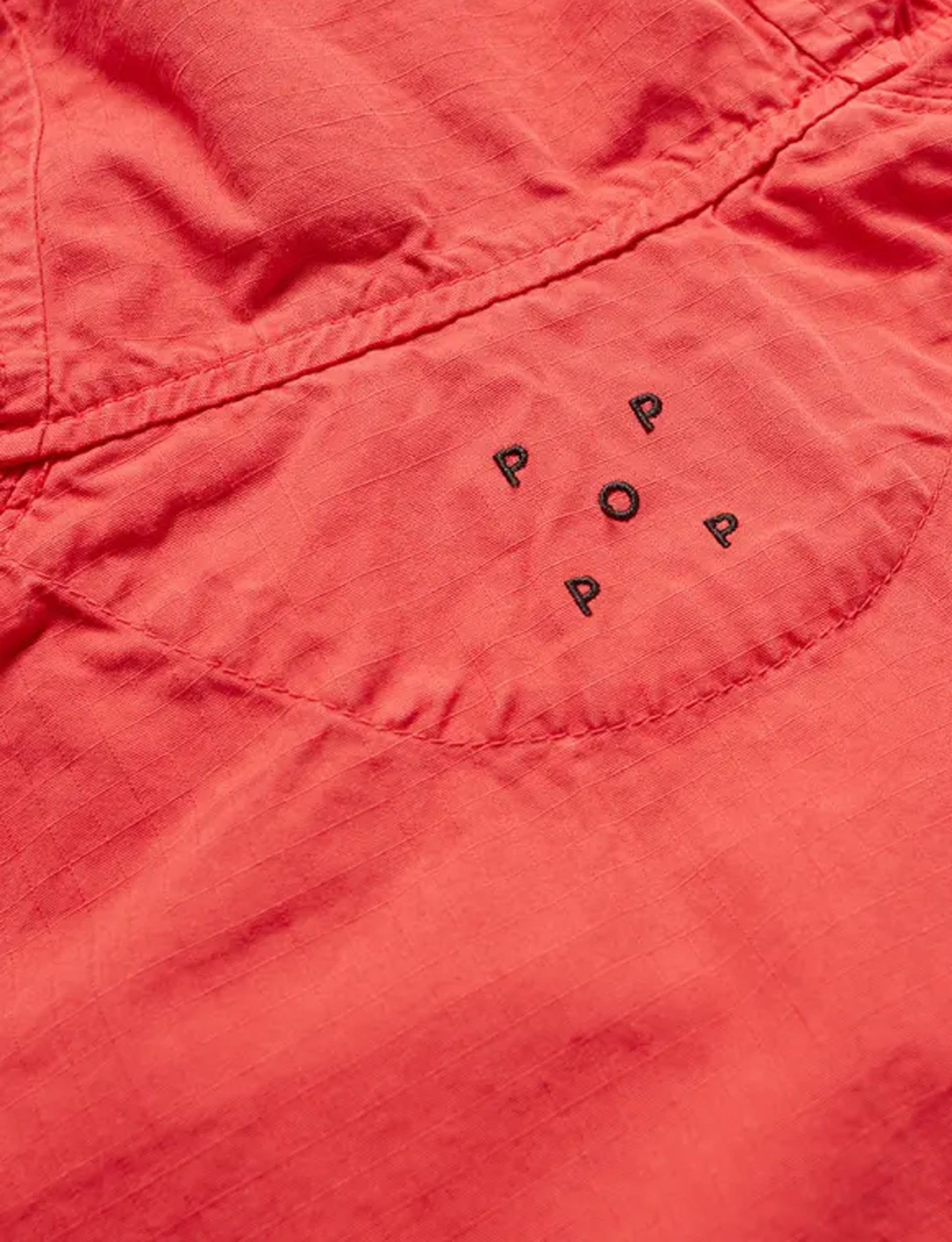 Pop Trading Company Drs Half Zip Hooded Jacket CORAL