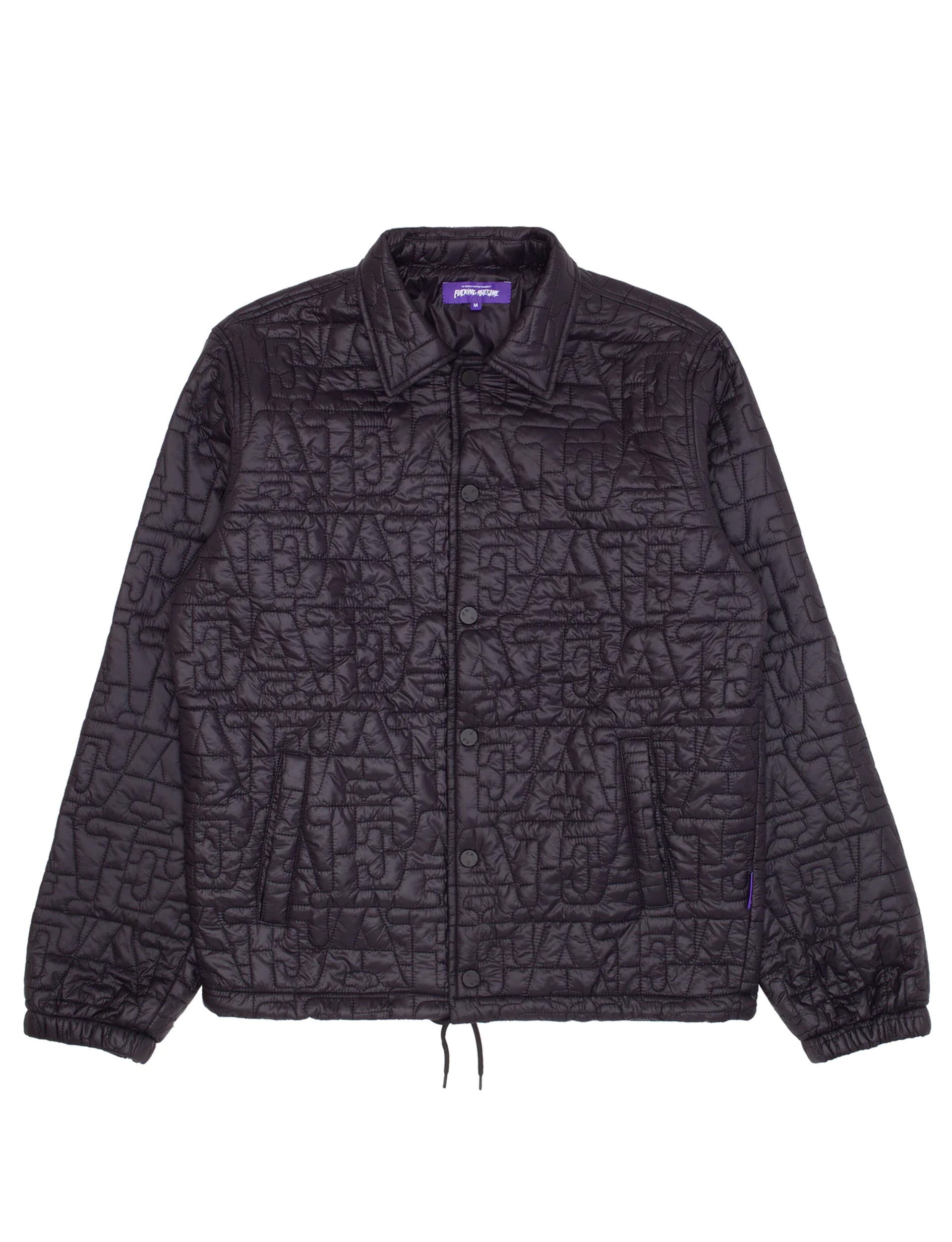 FUCKING AWESOME Quilted Coached Jacket Black