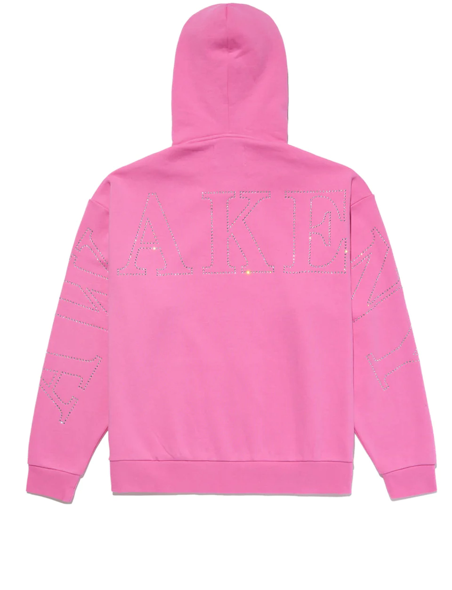 AWAKE NY RHINESTONE ZIP UP PINK