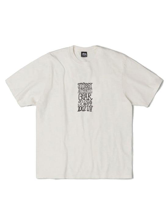 STÜSSY AUTHENTIC GEAR TEE PIGMENT DYED NATURAL