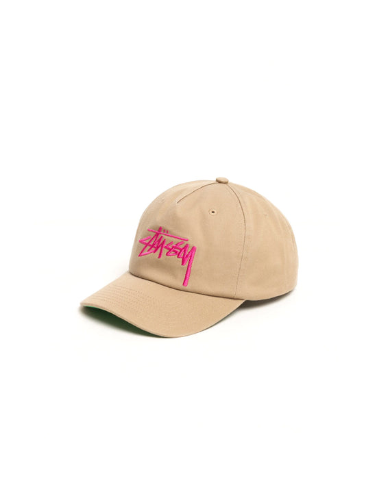 STÜSSY Big Stock Mid Depth Cap khaki