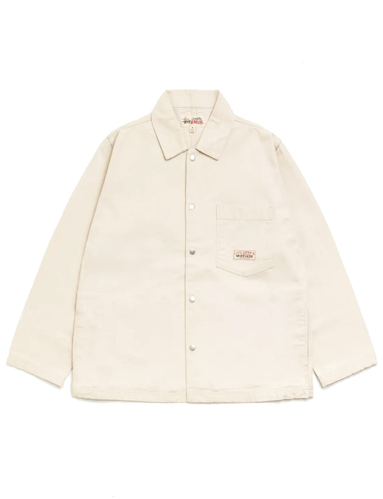 STÜSSY CANVAS WORK OVERSHIRT BONE