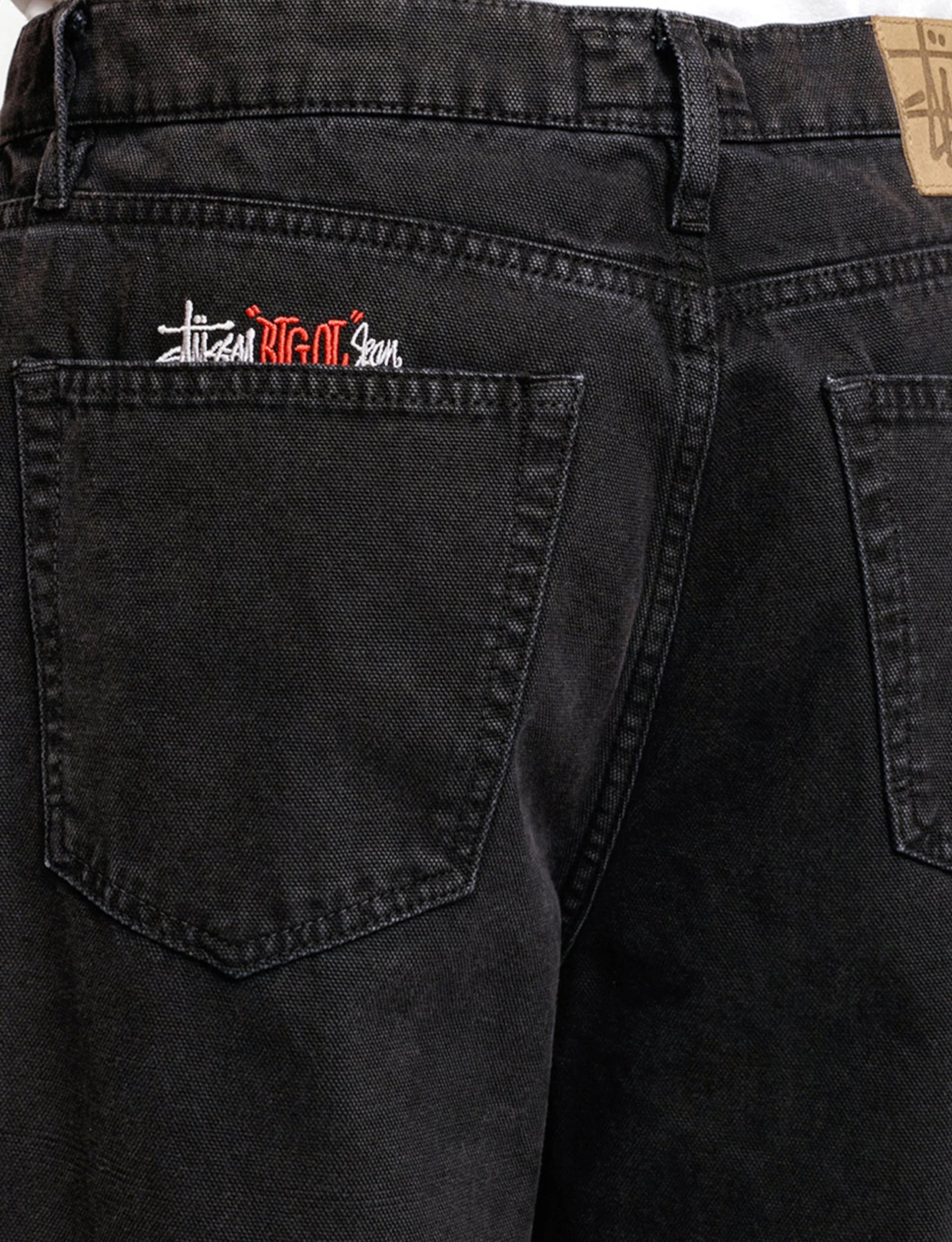 STÜSSY Classic Jeans Washed Canvas BLACK