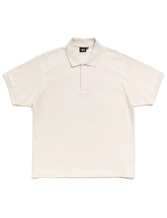 STÜSSY Classic Pique Polo OFF WHITE