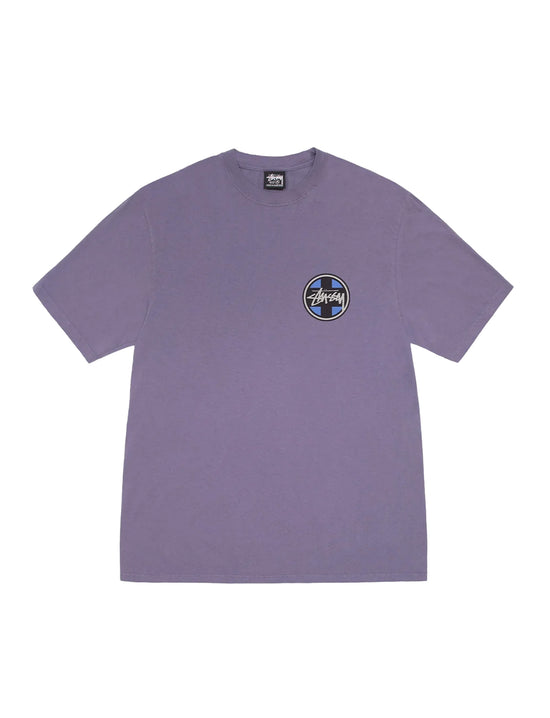 STÜSSY Cross Dot Pig. Dyed Tee Grape