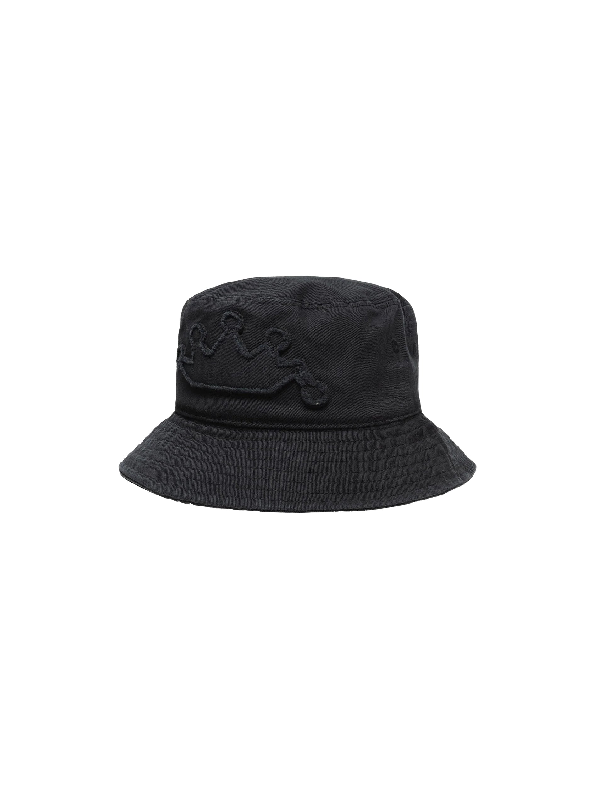 STÜSSY Crown Applique Bucket Hat BLACK