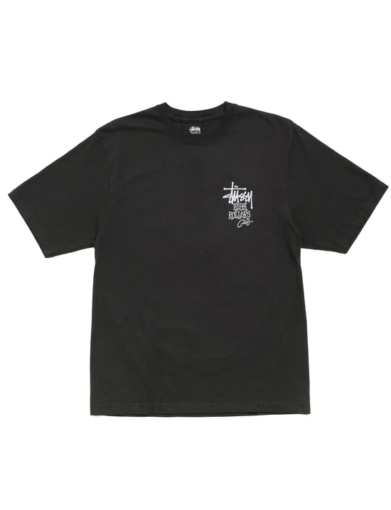 STÜSSY HIGH ROLLERS TEE FADED BLACK