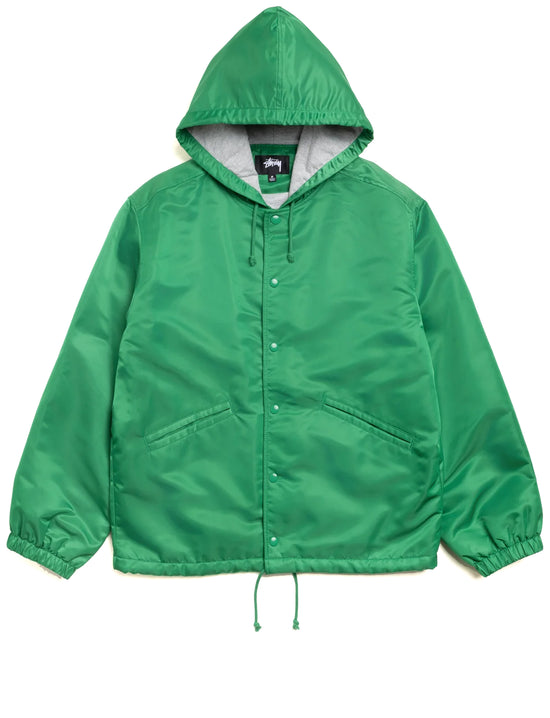 STÜSSY Hooded Coaches Jacket GREEN