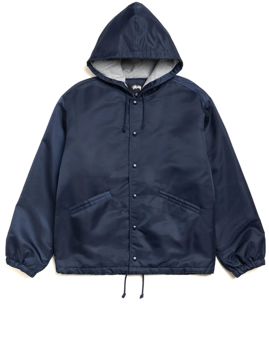 STÜSSY Hooded Coaches Jacket NAVY