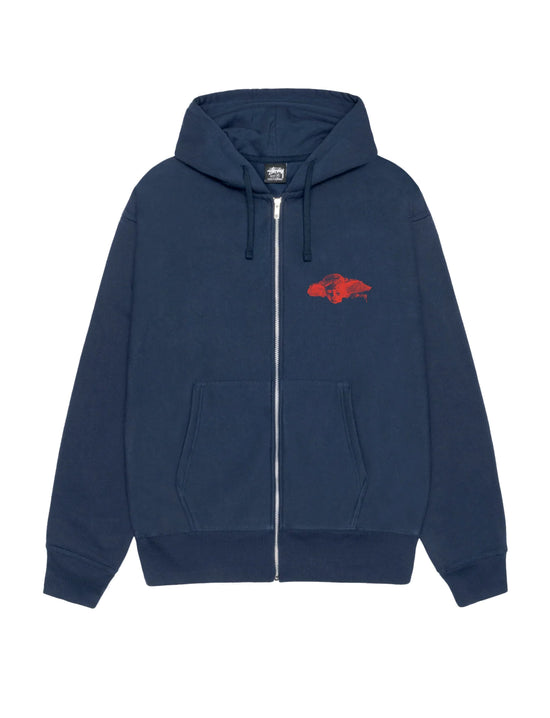 STÜSSY Hypnos Zip Hood NAVY