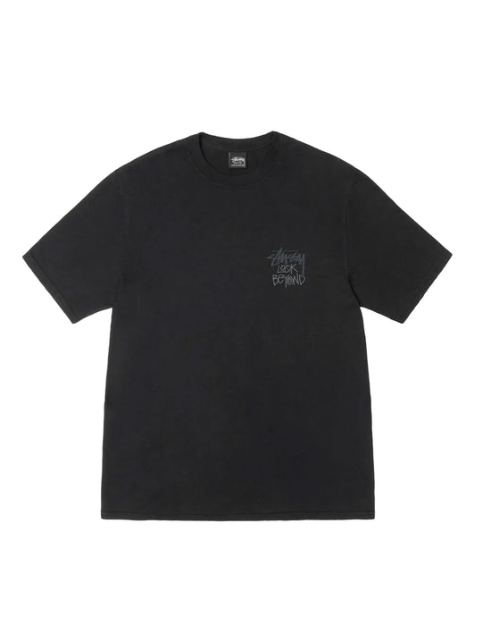 STÜSSY Look Beyond Pig. Dyed Tee BLACK