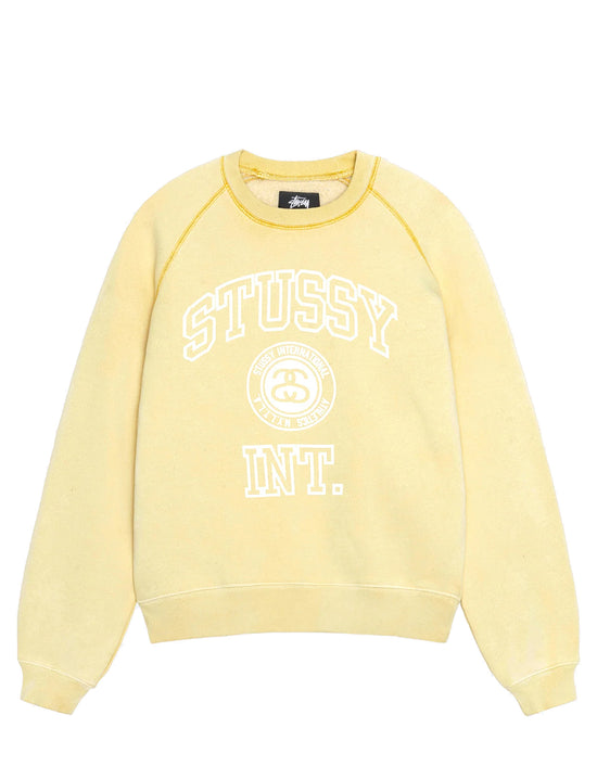 STÜSSY Overlock Varsity Raglan Crew HONEY