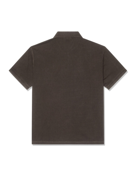 STÜSSY Pig. Dyed Pique Polo BROWN