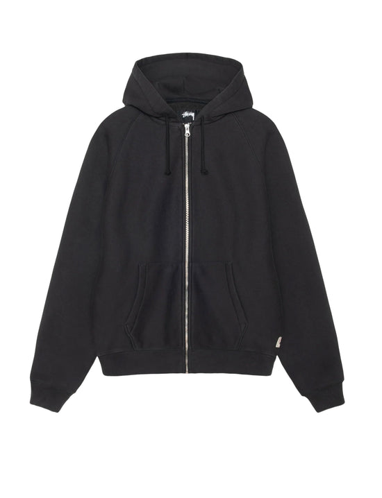 STÜSSY RELAXED ZIP HOODIE WASHED BLACK