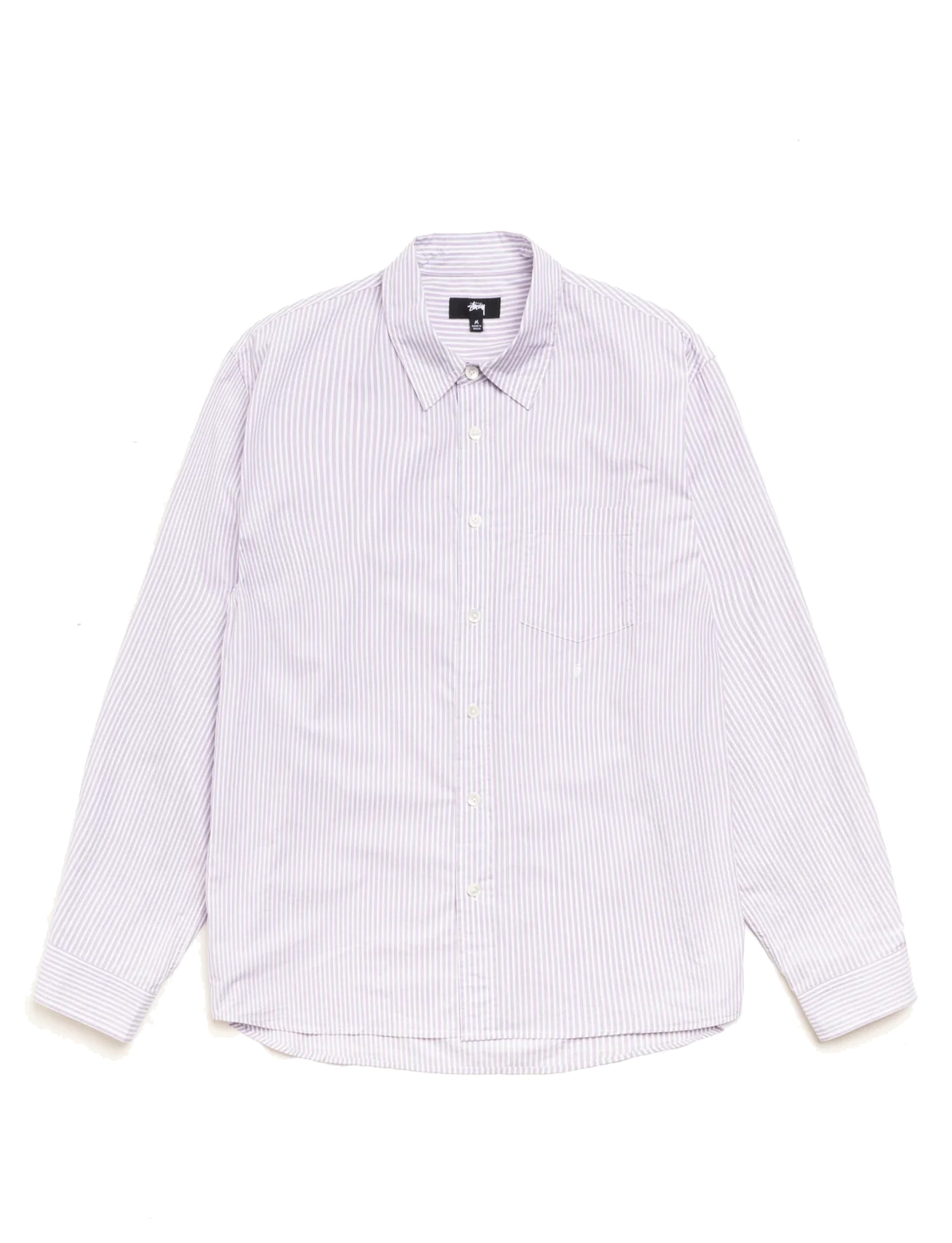 STÜSSY Standard LS Shirt PURPLE STRIPE