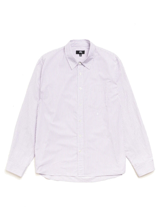 STÜSSY Standard LS Shirt PURPLE STRIPE