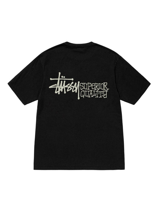 STÜSSY Superior Quality Pig. Dyed Tee BLACK