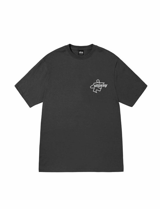 STÜSSY Surf Size Pig. Dyed Tee FADED BLACK