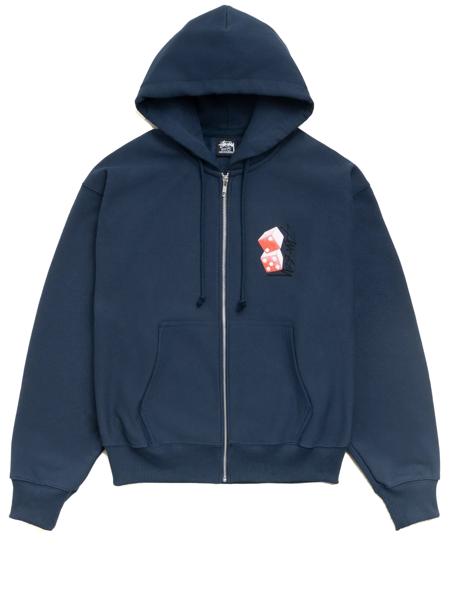 STÜSSY Tall Dice Zip Hood NAVY