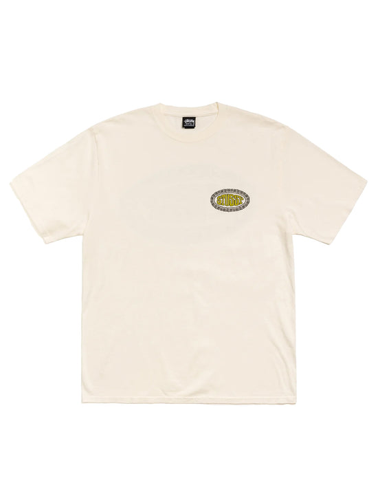 STÜSSY Tile Oval Pig. Dyed Tee Natural