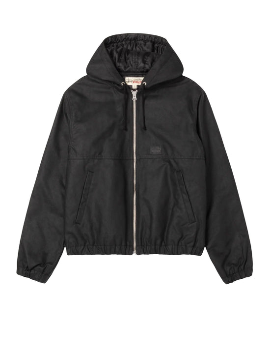 STÜSSY WAXED COTTON WORK JACKET BLACK