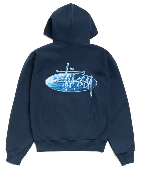 STÜSSY Wave Oval Hood NAVY