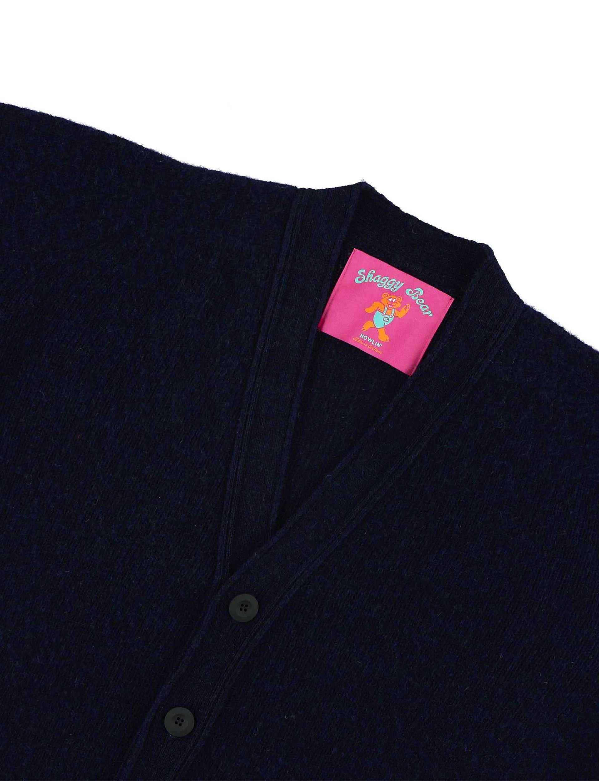 Howlin' Shaggy Bear Cardigan - Navy