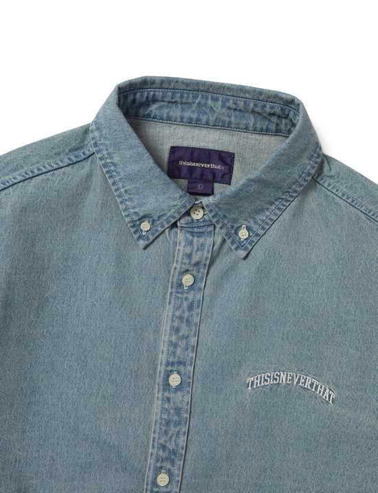 THISISNEVERTHAT Washed Denim Shirt BLUE