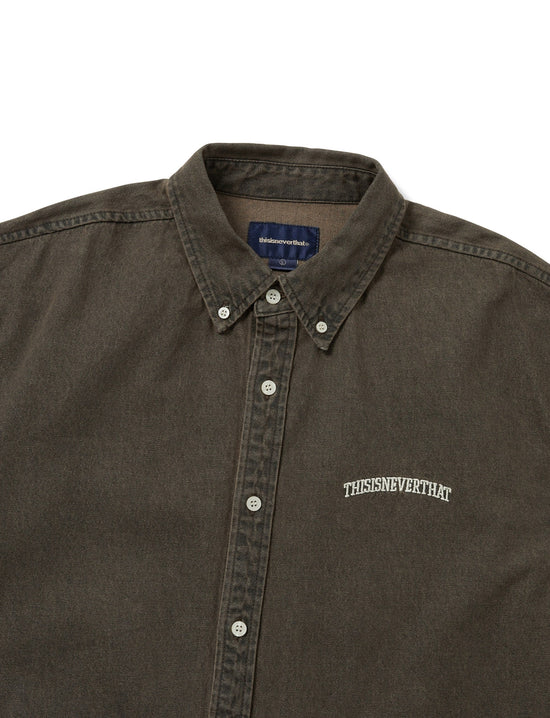THISISNEVERTHAT Washed Denim Shirt BROWN