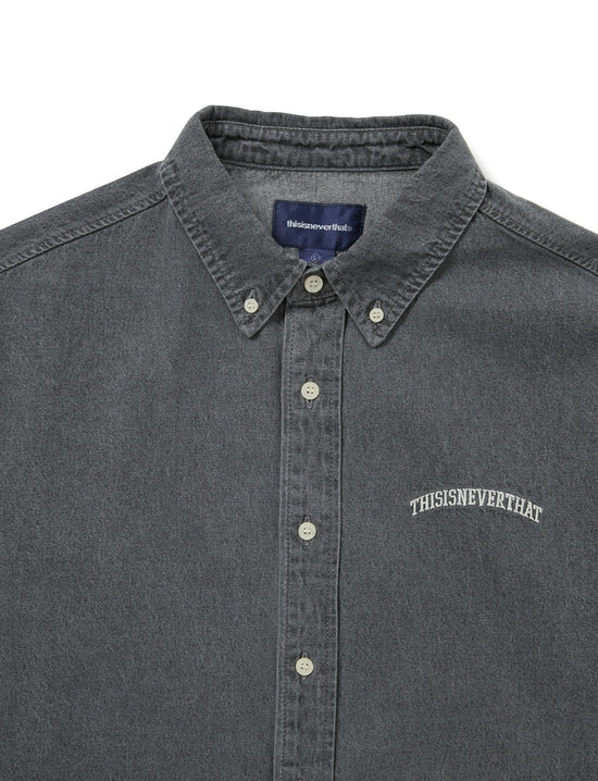 THISISNEVERTHAT Washed Denim Shirt Dusty Grey