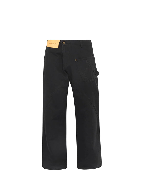 JW ANDERSON TWISTED WORKWEAR JEANS BLACK