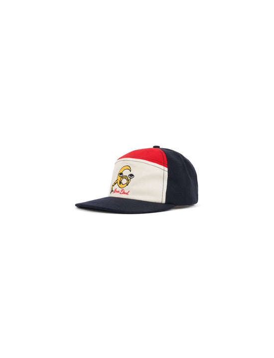 BRAIN DEAD Waning Crescent Curved Front 6 Panel Hat - Navy Multi