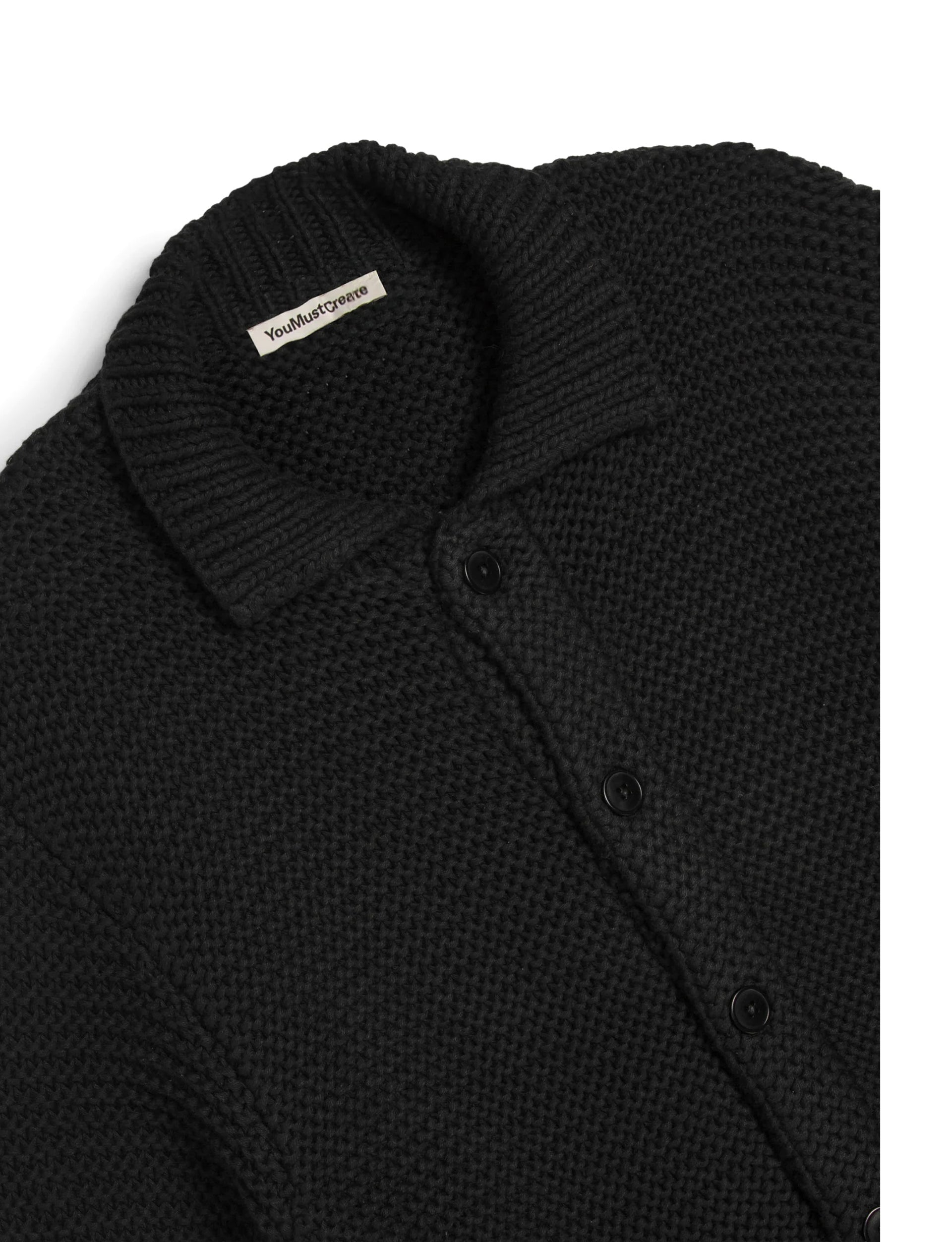 YouMustCreate Baker Cardigan Black