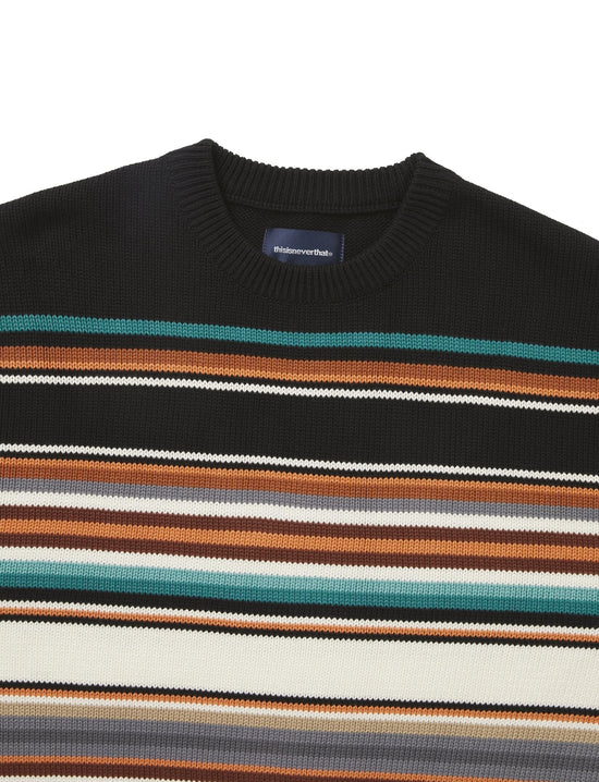 thisisneverthat Multi Striped Sweater Black White