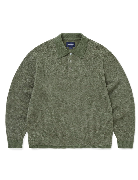thisisneverthat Velvet Knit Polo Green