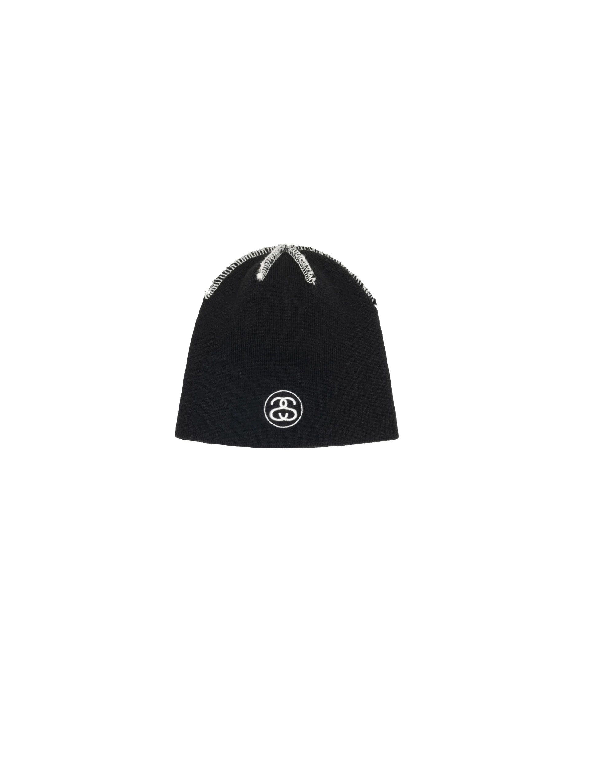 STÜSSY Skullcap Exposed Stitch BLACK