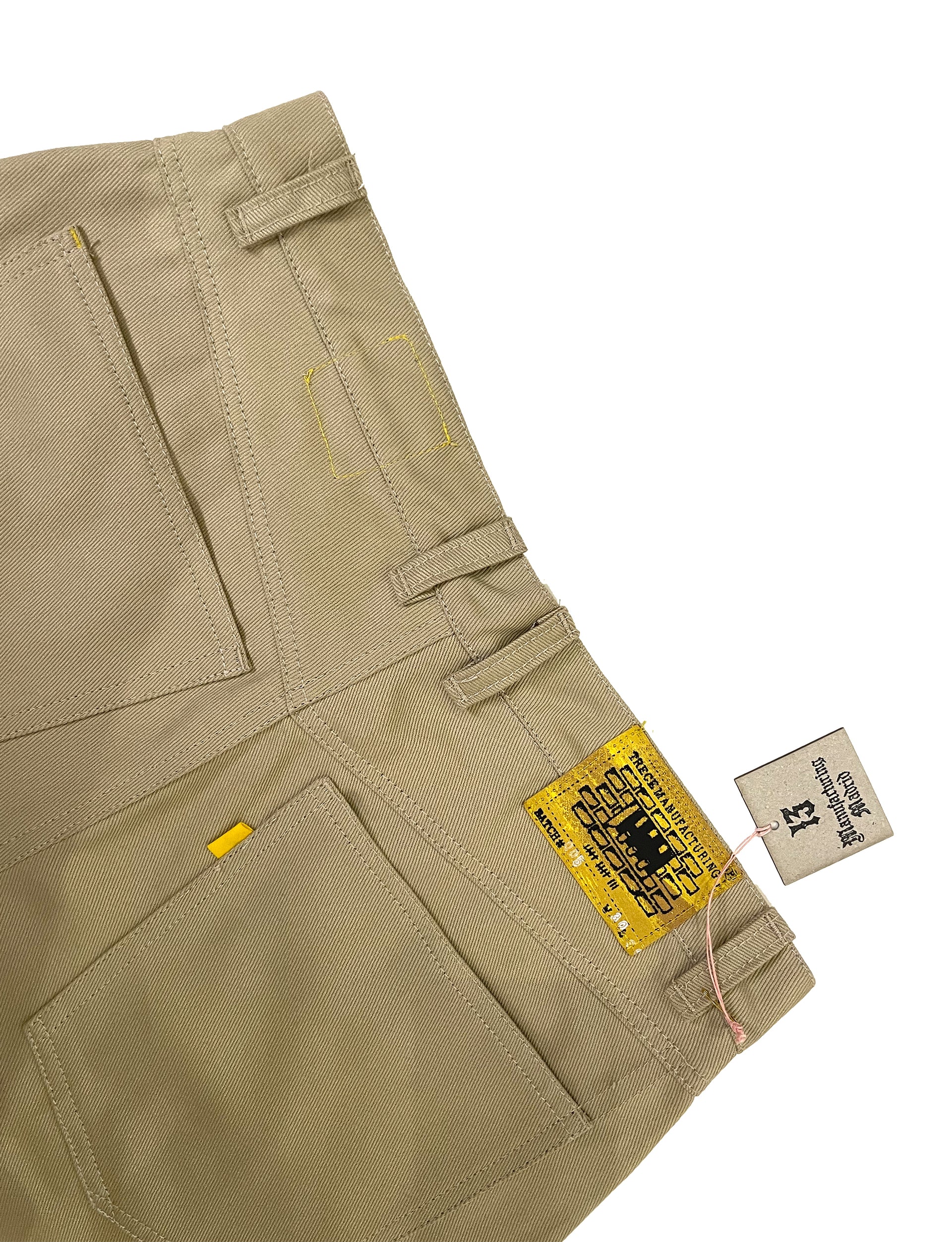 TRECE MANUFACTURING ‘STRAYCAT’ BEIGE 5pocket short trousers.