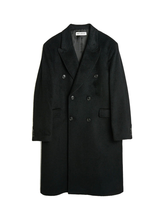 OUR LEGACY WHALE COAT Black Hairy Wool