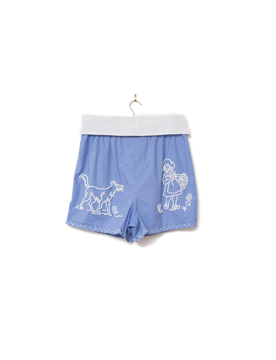 STUDIO PURAS BLUE EMBELLISHED SHORTS