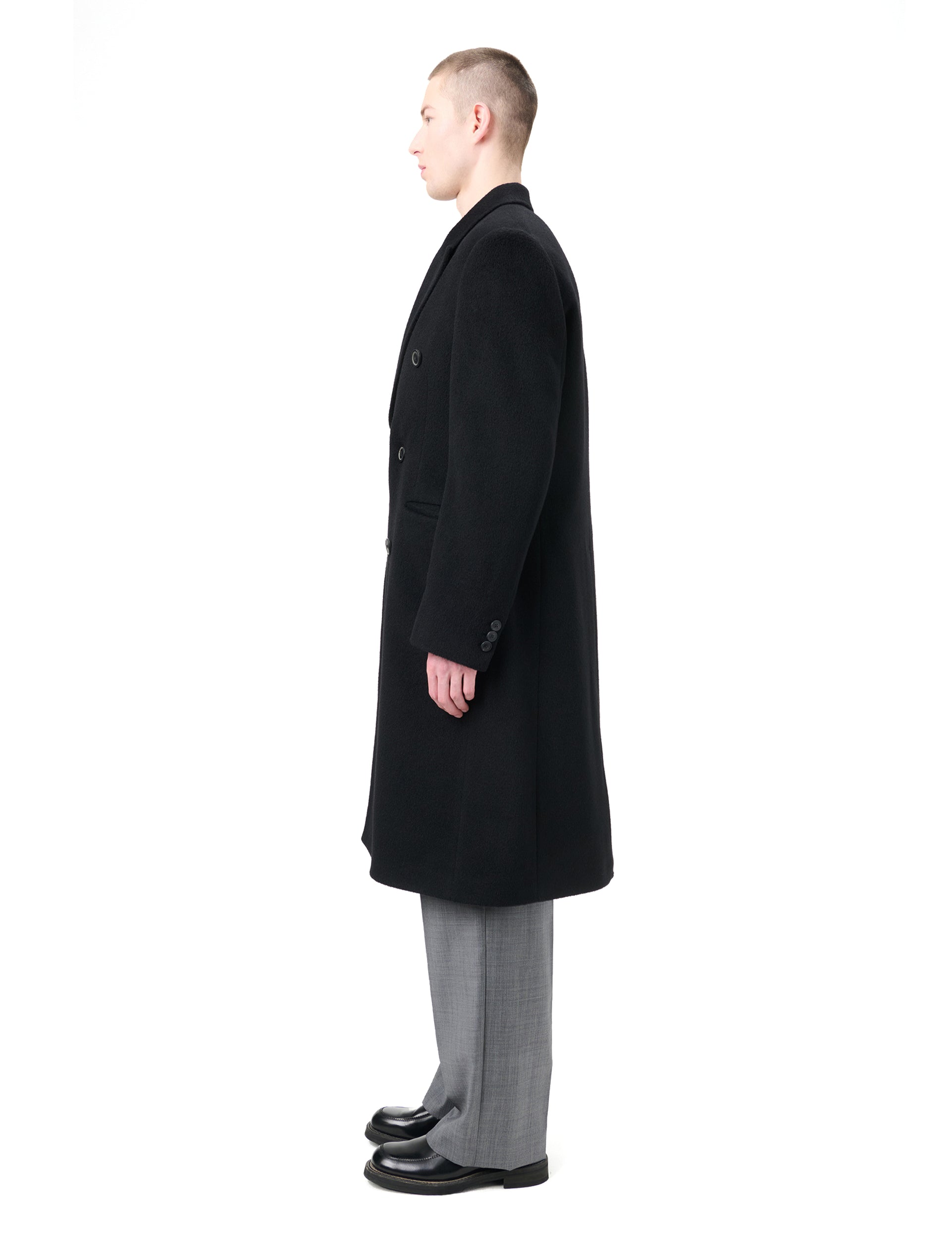 OUR LEGACY WHALE COAT Black Hairy Wool