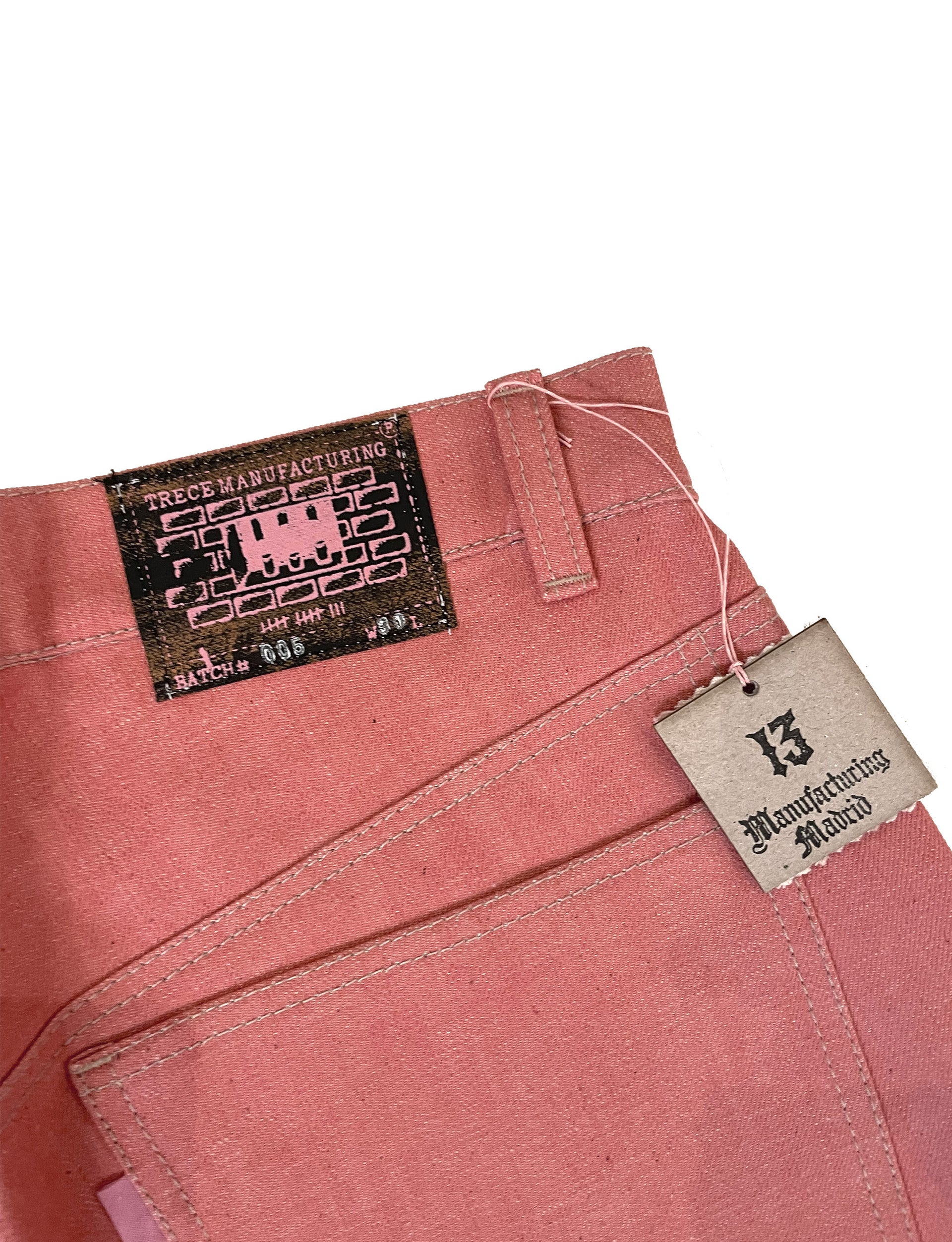 TRECE MANUFACTURING ‘STRAYCAT’ PINK 5pocket short trousers.