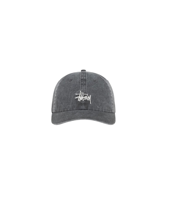 STÜSSY BASIC STÜSSY CAP WASHED CHARCOAL