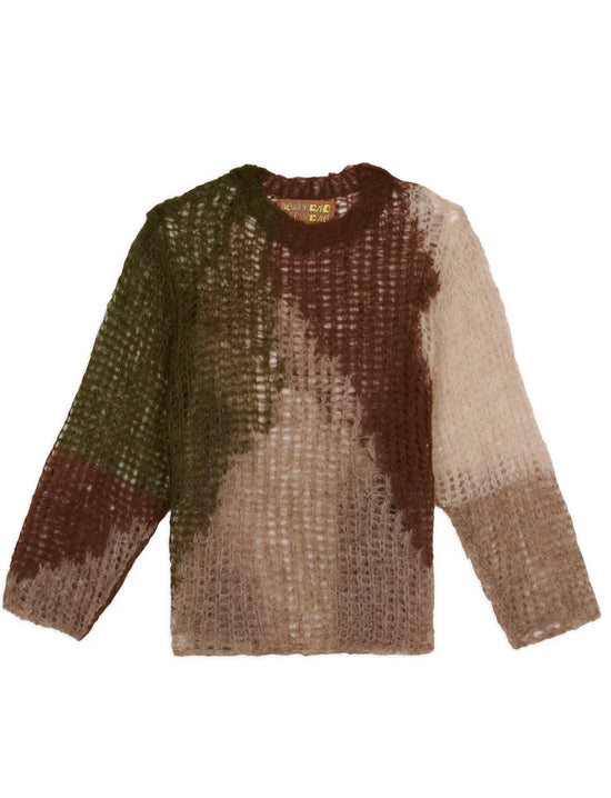 BRAIN DEAD ORGANIC THREADBARE SWEATER - OLIVE