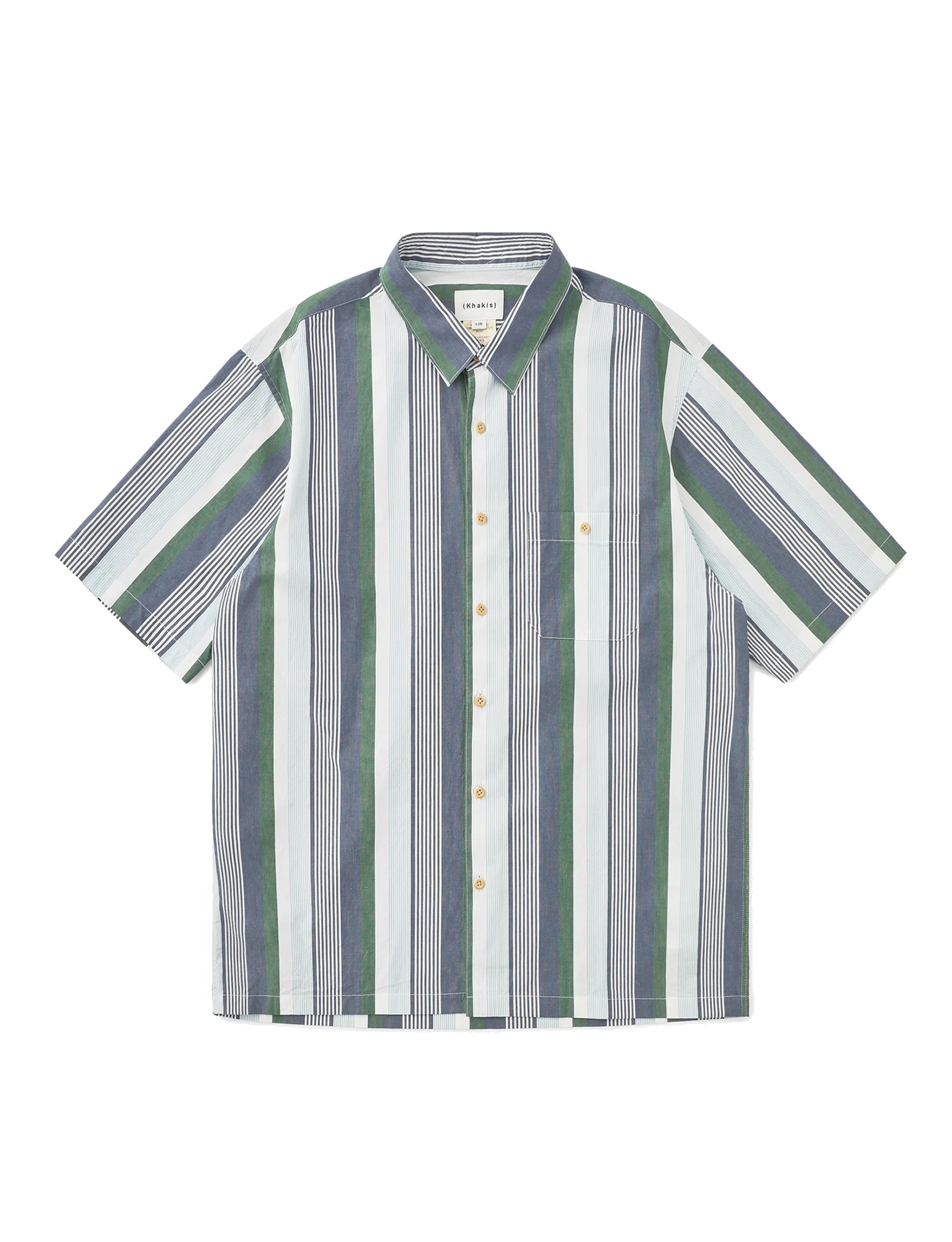 Khakis Cabana Stripe SS Shirt Blue