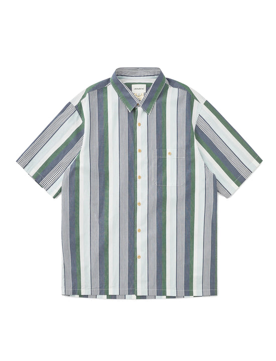 Khakis Cabana Stripe SS Shirt Blue