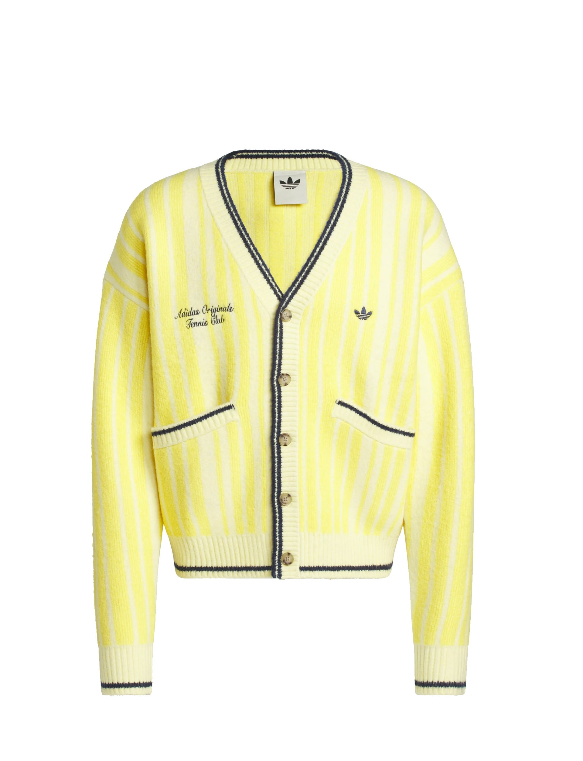 ADIDAS ORIGINALS CHEVIOT KNIT CARDIGAN YELLOW