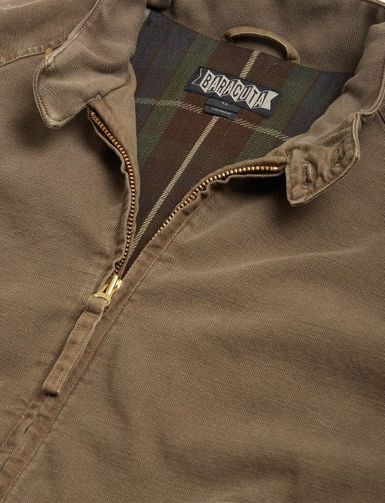 BARACUTA WAXED G9 POCKET WAXED COTTON Tarmac Green
