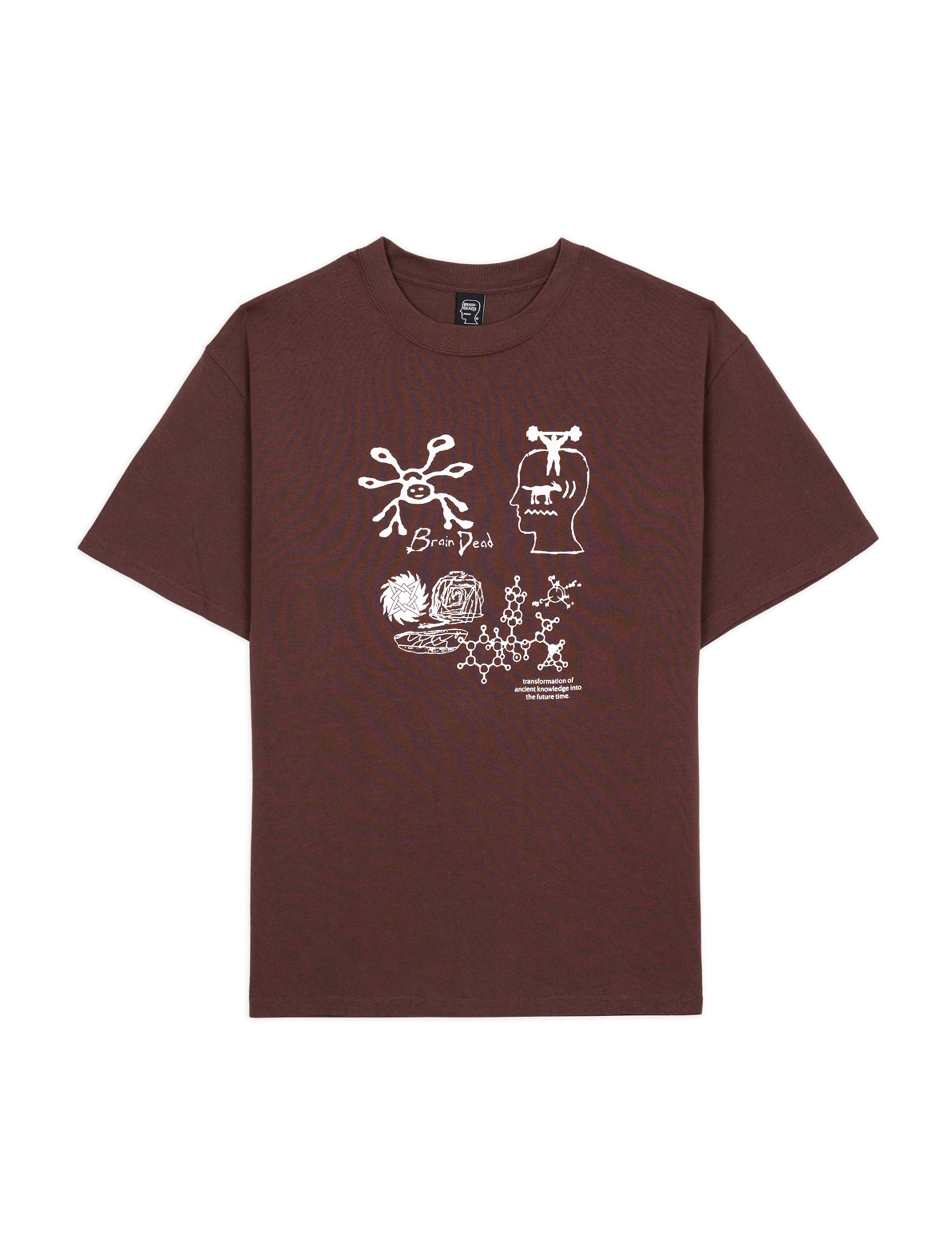 BRAIN DEAD ANCIENT KNOWLEDGE TSHIRT - BERRY